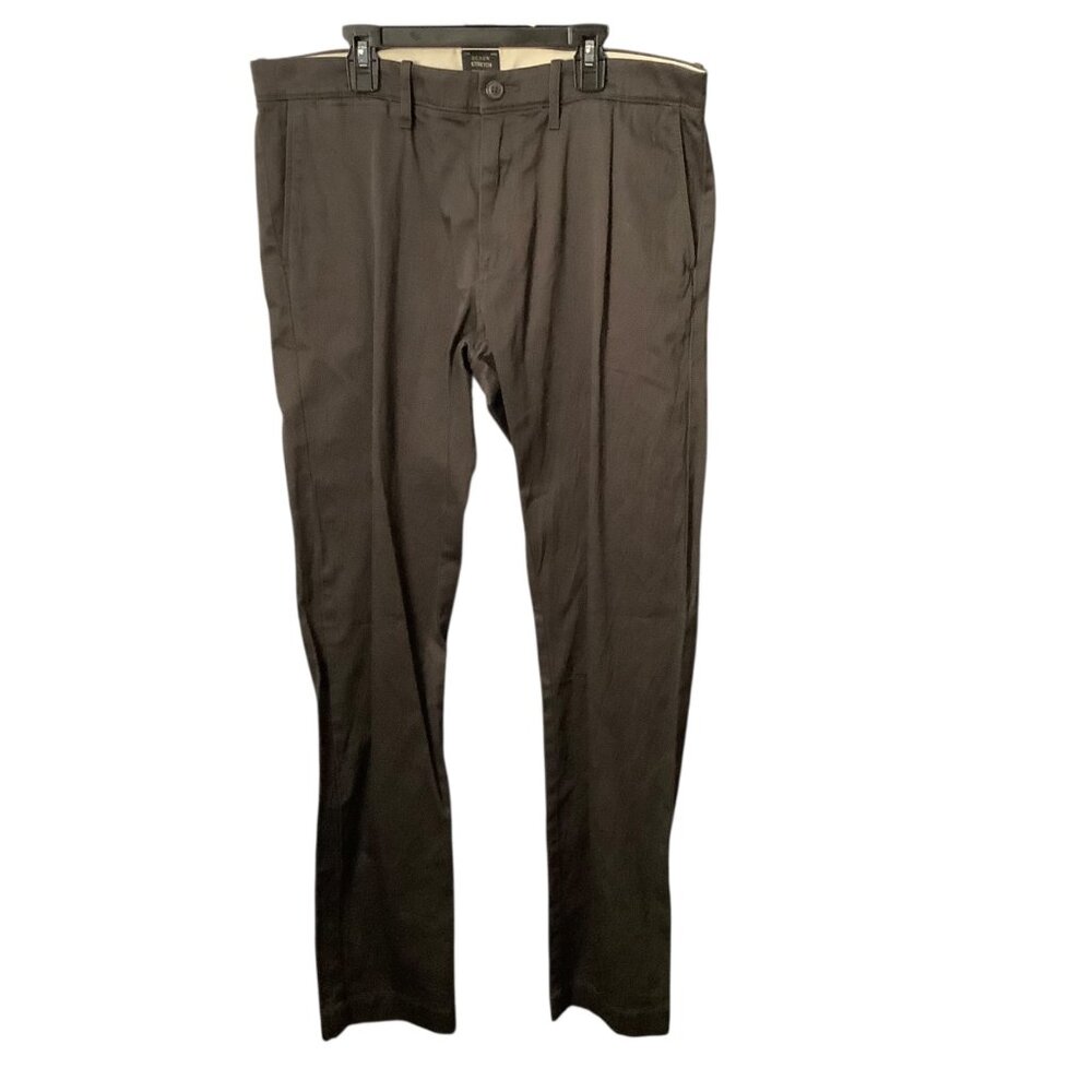 J.Crew Stretch Slim Fit‎ Mens Pants W34 L32 Cotton/Elastane Blend Dark Brown